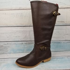 Bare Traps Tommy Womens Brown Zip Riding Boots 7
